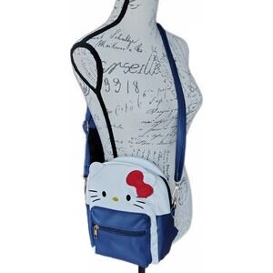 Cute Anime Cartoon Hello Kitty Mini Backpack Crossbody Handbag PU Leather Kawaii
